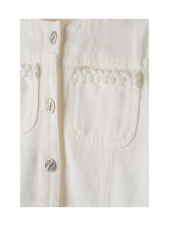 Evita Kids Denim Jacket White cream