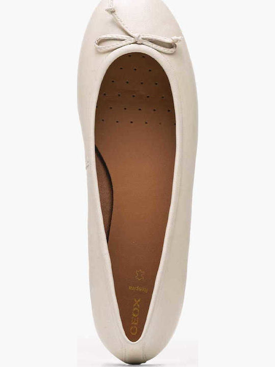 Leather Ballerinas Palmaria Beige