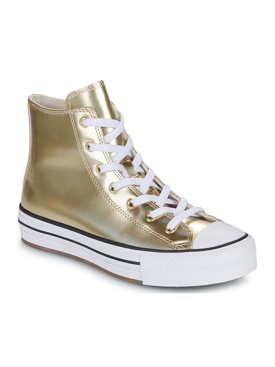 Converse CHUCK TAYLOR ALL STAR Παιδικά Sneakers High Χρυσά A12606C
