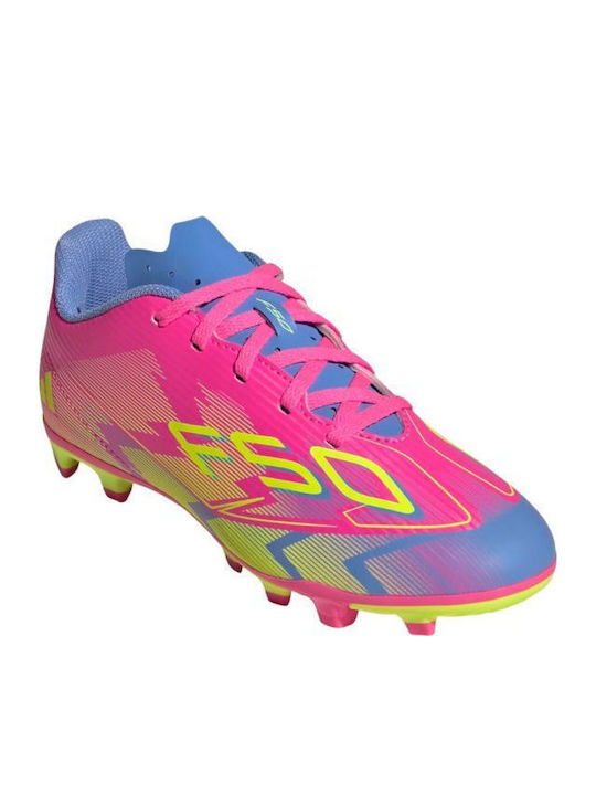 F50 Club Fg Mg Jr Kids Molded Soccer Shoes Fuchsia