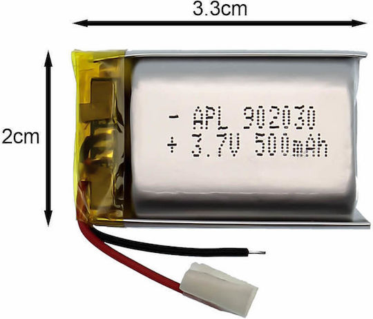 Baterie Li-Po 3.7V 500mAh 1S pentru Vehicul RC