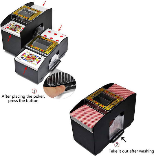 Card Shuffler Plastic Black 20.5x10cm 1pcs