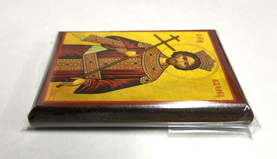Saint Constantine the Great "Icon Frame Category Paper Krn No 00 Dimension 6.5cm X 9.5cm" MDF Wood Icon S&k Byzantine Icons