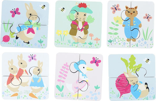 Ξύλινο Παιδικό Puzzle Peter Rabbit 12pcs Orange Tree Toys