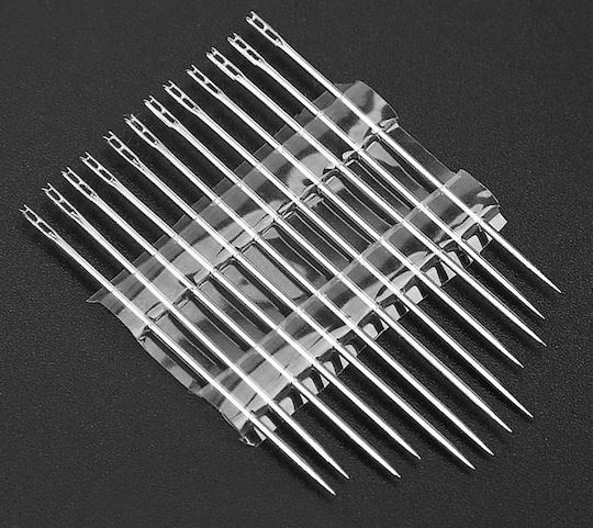 Set 12 Hand Sewing Needles Zola Stainless Steel Silver Plated