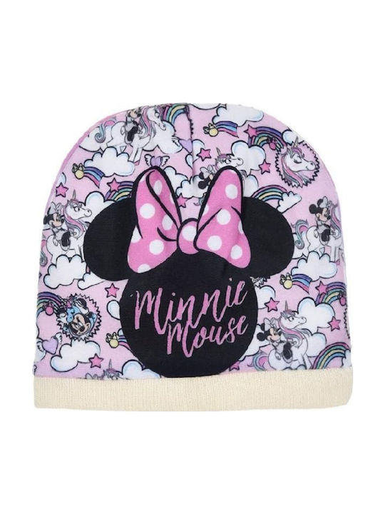 Stoff Kinder Beanie Rosa