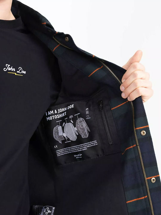 John Doe Vintage Motoshirt Καλοκαιρινό Ανδρικό Μπουφάν Μηχανής Blue/Green/Orange