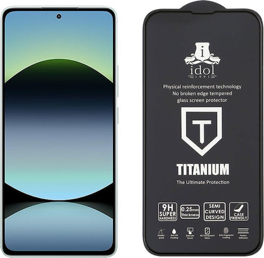 Idol 1991 0.25mm Full Glue Tempered Glass Μαύρο (Redmi Note 14 4G / Redmi Note 14 5G / Poco M7 Pro)
