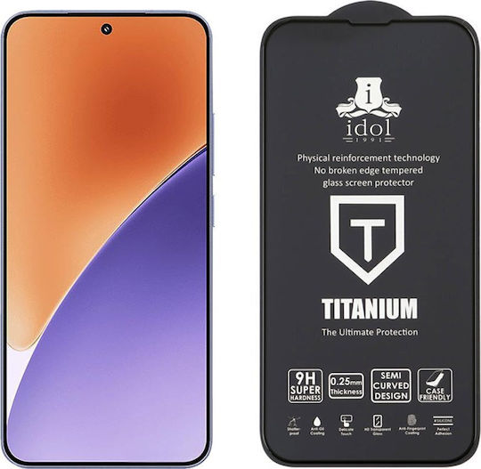 Idol 1991 0.25mm Full Glue Tempered Glass Black (Xiaomi 15)