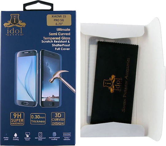 Idol 1991 3D 0.3mm Full Glue Tempered Glass Black (Xiaomi 15 Pro)
