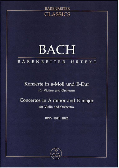 Bach Concertos In A Minor E Major Bkv1041 1042 Pocket Score