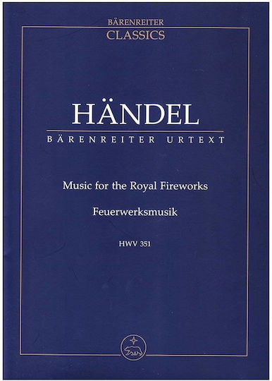 Handel Music Royal Fireworks Hwv 351 Pocket Score