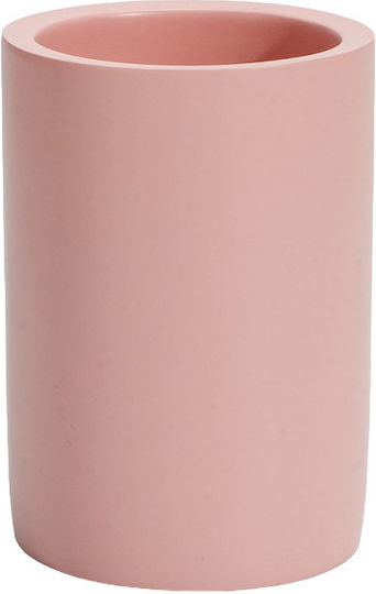Inter Ceramic Rose Bath Cup Icca 55658pink Freestanding Polyresin 10.1x7cm Matte Pink