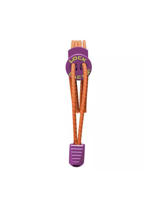 Lock Laces Purple Cactus Flower Tangerine Onesize Πορτοκαλί Lock Laces