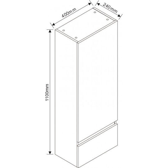 Badezimmer-Säule Inter Ceramic Icp 134neu 2 Türen PVC Weiß