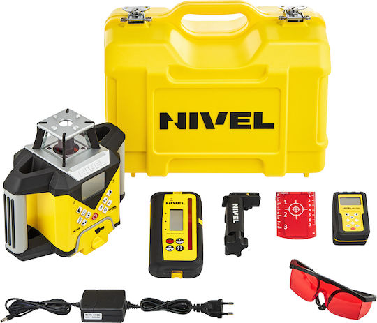 Nl740r Digital Rotary Laser Level System Red Beam Vertical Horizontal Planes Slopes Range Up To 700 M Self-leveling