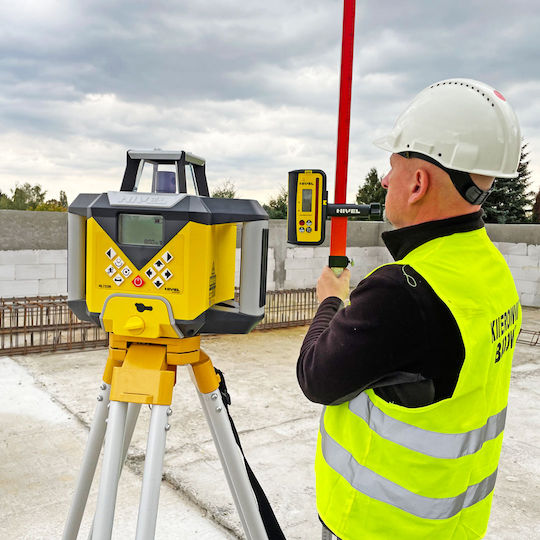 Nl720r Digital Rotary Laser Level System Red Beam Vertical Horizontal Slopes Range Up To 700 M Self-leveling