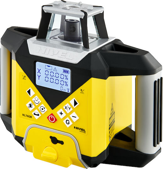Nl740r Digital Rotary Laser Level System Red Beam Vertical Horizontal Planes Slopes Range Up To 700 M Self-leveling