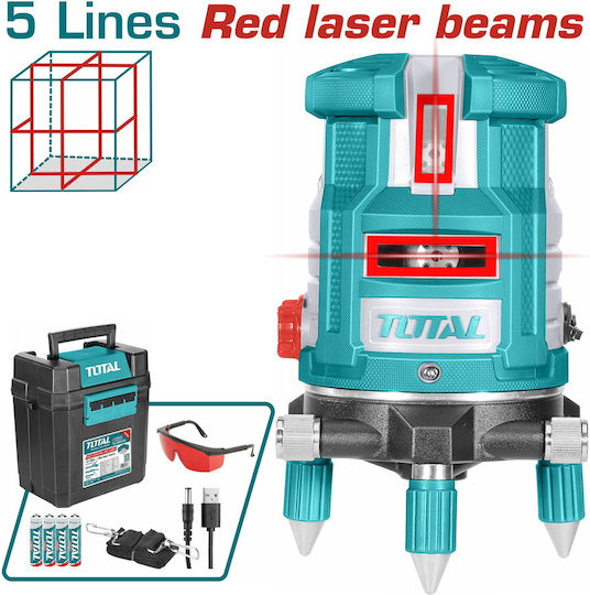 Total TLL306505 Γραμμικό Αλφάδι Laser Κόκκινης Δέσμης