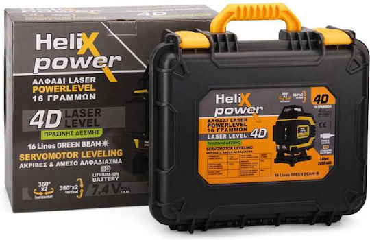 Helix Γραμμικό Αλφάδι Laser Πράσινης Δέσμης με Εύρος Εργασίας 30m