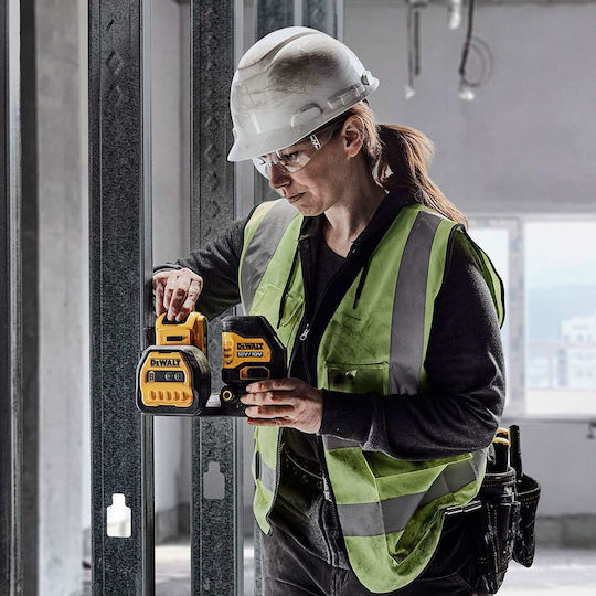 Dewalt Αυτορυθμιζόμενο Γραμμικό Αλφάδι Laser Πράσινης Δέσμης 18V με Εύρος Εργασίας 30m