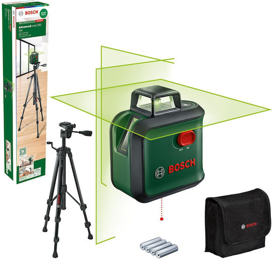 Bosch Autonivelant Liniar Nivelă Laser Fascicul Verde 1.5V cu Domeniu de Lucru 24m