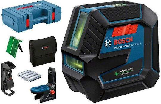 Bosch GCL 2-50 G Autonivelant Liniar Nivelă Laser Fascicul Verde 1.5V cu Domeniu de Lucru 15m