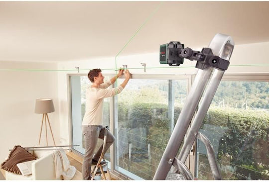 Bosch Quigo Αυτορυθμιζόμενο Γραμμικό Αλφάδι Laser Πράσινης Δέσμης 1.5V με Εύρος Εργασίας 12m