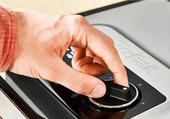 Tefal INICIO Tabletop Grătar Electric Placă Striată 2000W cu Capac și Termostat Reglabil