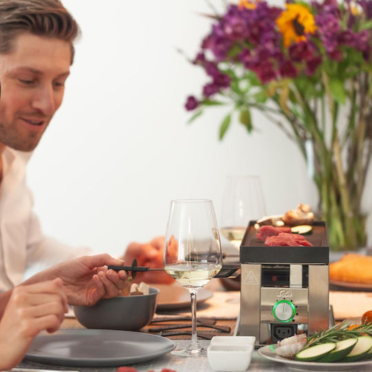 Solis Επιτραπέζια Ηλεκτρική Ψησταριά Raclette 650W Ανοξείδωτη με Ρυθμιζόμενο Θερμοστάτη