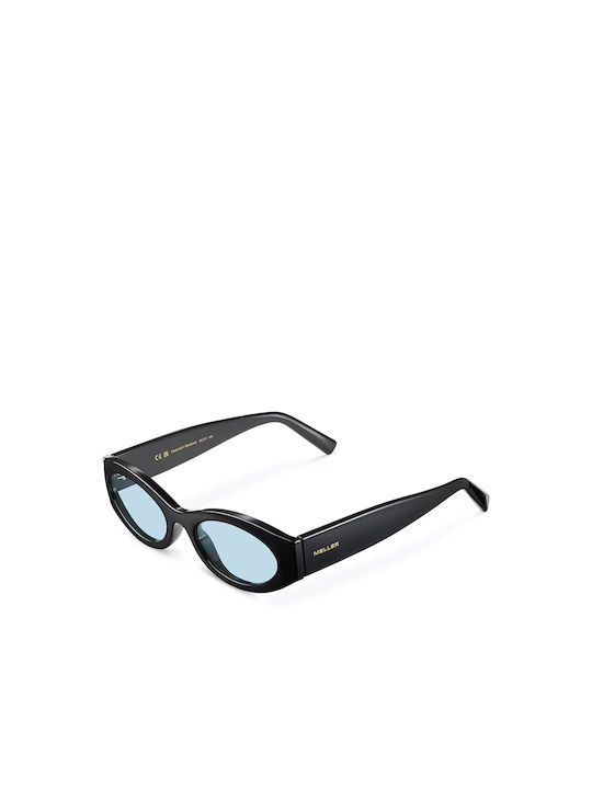 Meller Sunglasses with Black Plastic Frame and Light Blue Polarized Lens NE-TUTBLUE