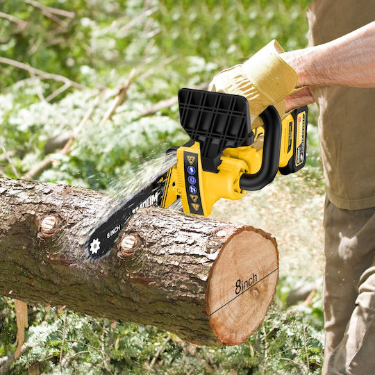 Cordless Chainsaw 8 Inch Brushless Electric Motor 21v 2 Batteries 3.0ah Imoum Live