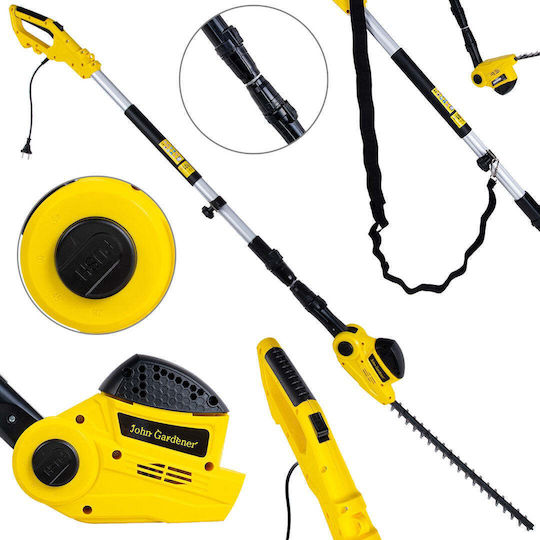 John Gardener Electric Foarfecă de gard viu 550W Telescopice cu Lungimea Lamei 51cm