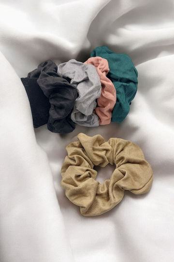 Elastic de păr bej solid din material moale