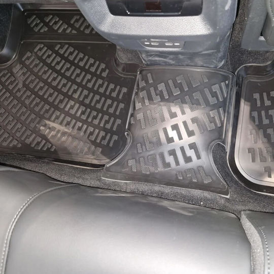 3D Tablettmatten Gummi TPE VW Tiguan 2024 Rizline 4 Stück Schwarz