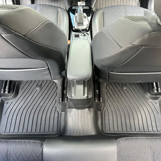 Πατάκια Σκαφάκια 3d Λάστιχο Tpe Opel Corsa F 19+ Mokka 19+ Peugeot 208 19+ 2008 19+ Rizline Premium 4 Τεμάχια Μαύρα