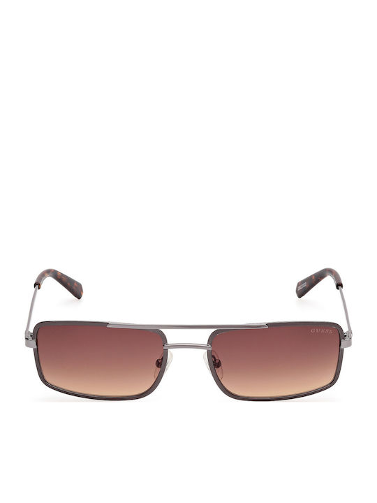 Guess Unisex Sunglasses with Black Metallic Frame and Brown Gradient Lens GU00168 09F