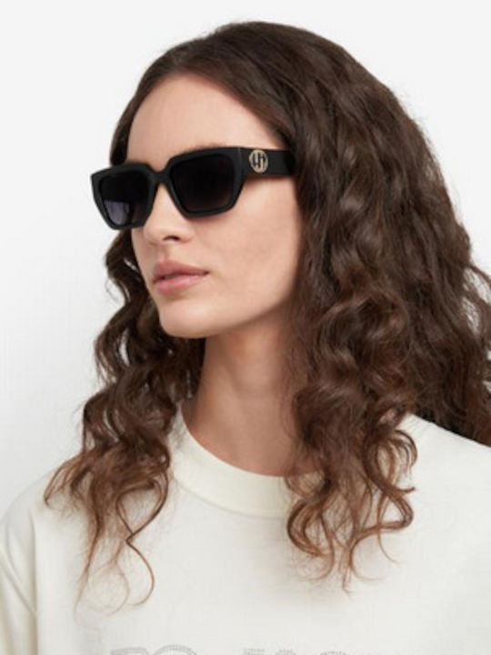 Marc Jacobs Damentaschen Sonnenbrillen mit Schwarzem Horn umrandetem Rahmen und Gray Verlaufsfarbe Gläser