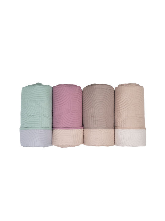Kipper Ala Coverlet Single Microfiber Grey-l.grey 160x220cm