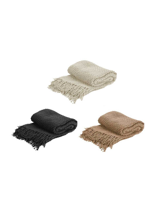 Knitted Armchair Throw 130x170cm 3 Colours