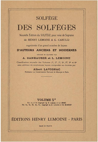 Solfege Des Solfeges Vol.5a