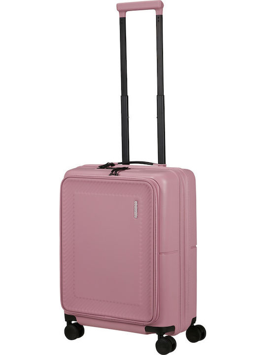 American Tourister Cabin Travel Suitcase Hard Lilac Pink with 4 Wheels Height 55cm