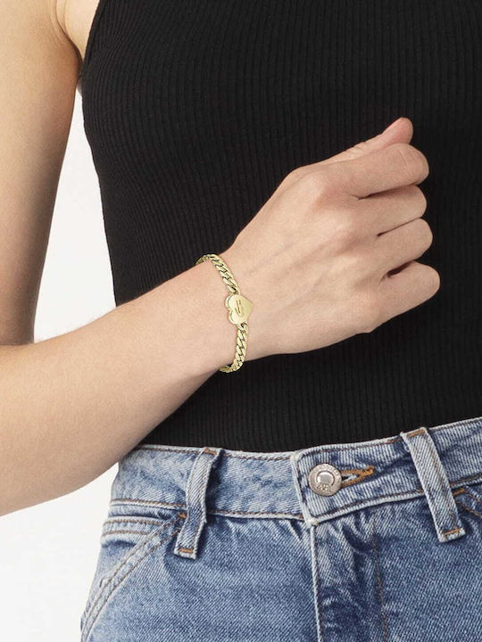 Lacoste Bracelet with design Heart made of Steel Gold Plated