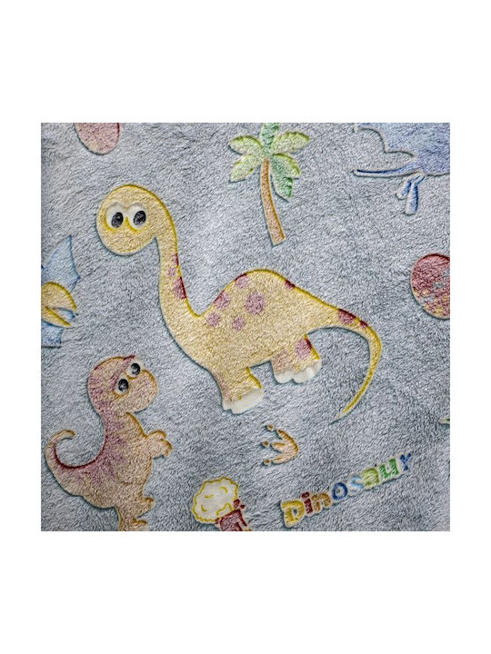 Lino Home Decke Vlies Leuchtend Grey|Light Blue 160x220cm