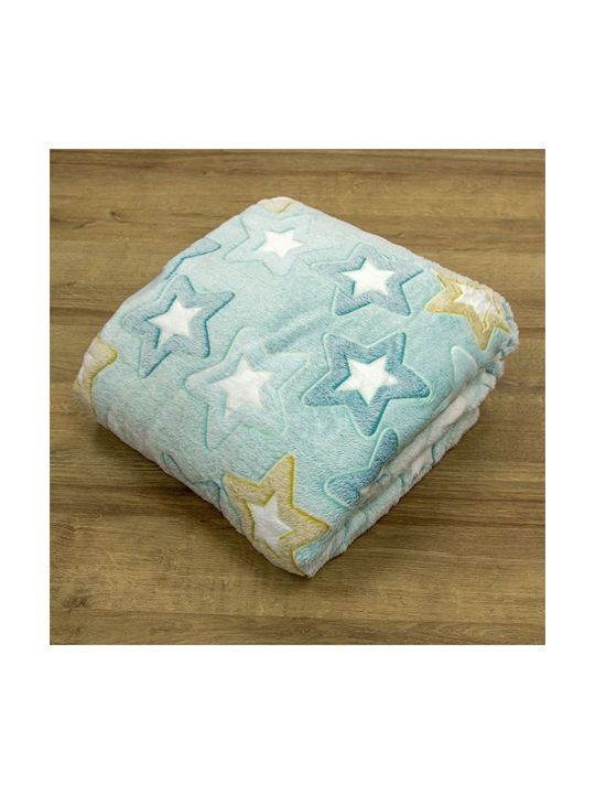 Lino Home Blanket Fleece Glowing Mint 160x220cm