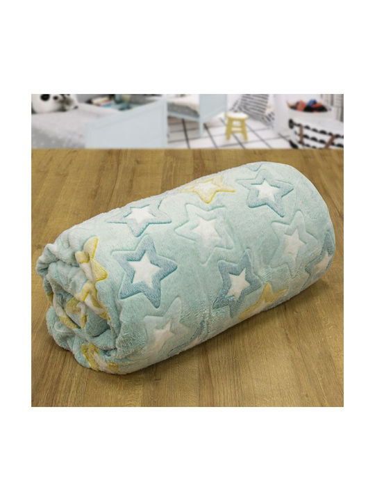 Lino Home Blanket Fleece Glowing Mint 160x220cm