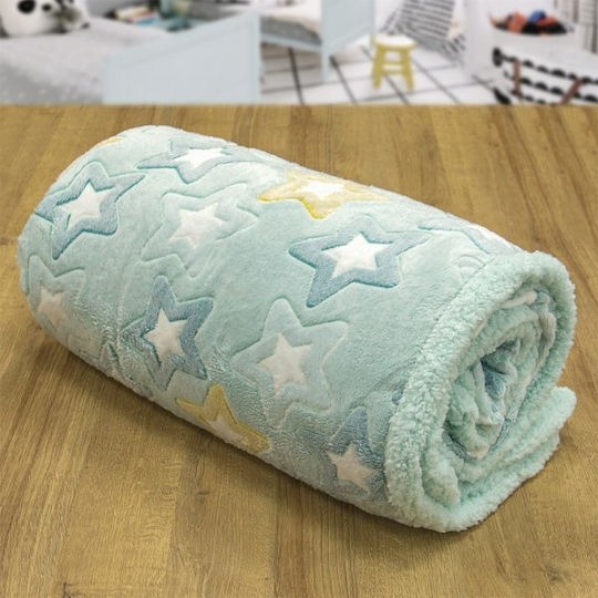 Lino Home Одеяло Флийс Светещо Mint 160x220cm