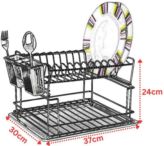 Tekno-Tel Στραγγιστήρι Νεροχύτη Inox Ασημί 37x30x24cm