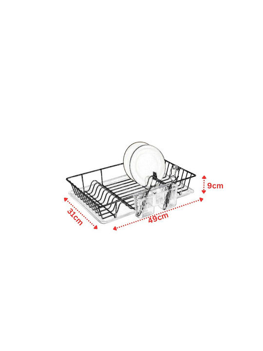 Tekno-Tel Scurgător de Chiuvetă Inox Argintiu 49x31x9cm