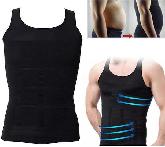 Men's Compression Vest for Slimmer Waistline Slim N Lift Black Gl-52963